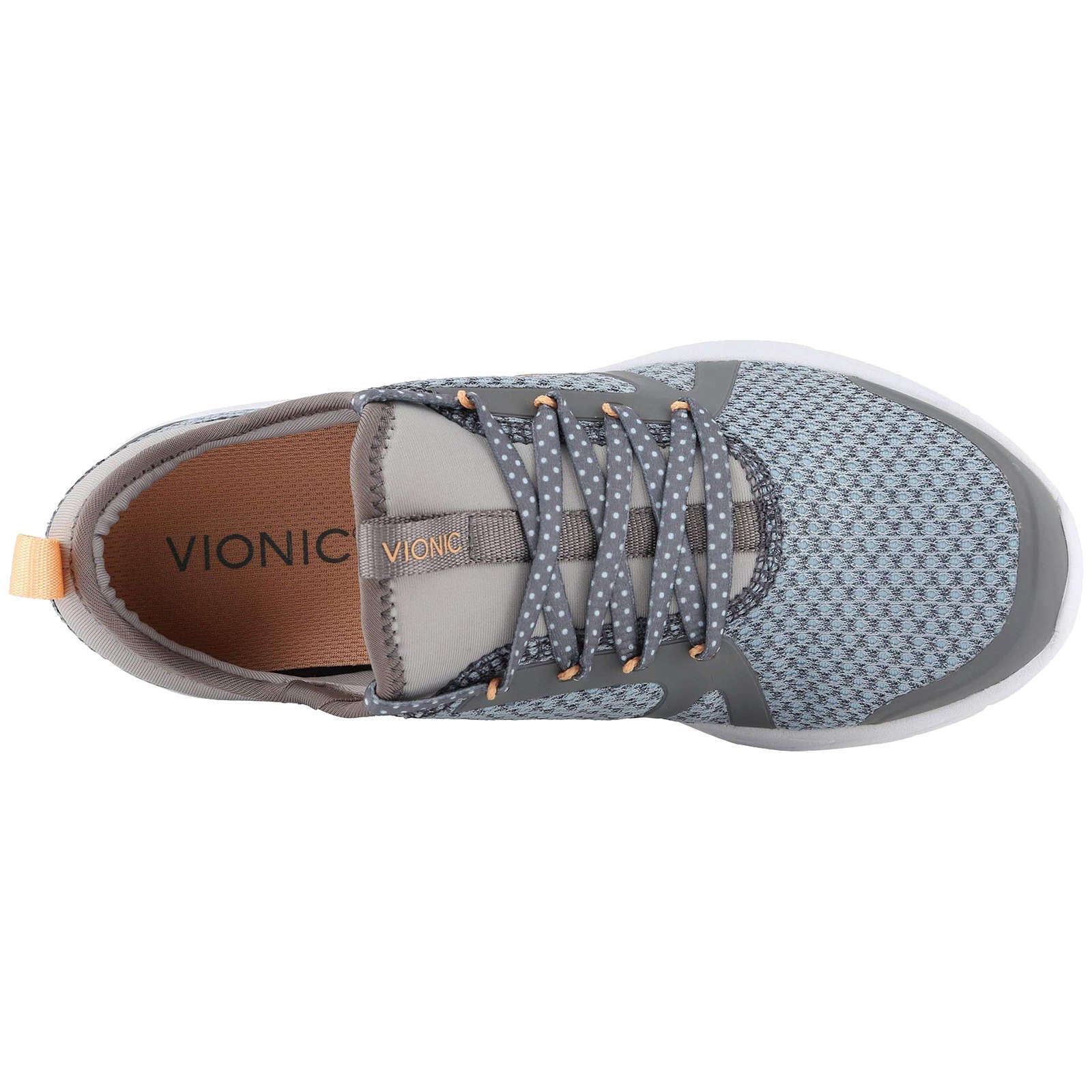 Vionic Brisk Alma Textile Synthetic Womens Sneakers#color_grey blue