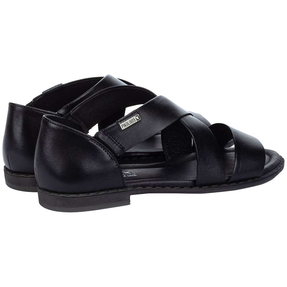 Pikolinos Algar W0X-0552 Leather Womens Sandals#color_black