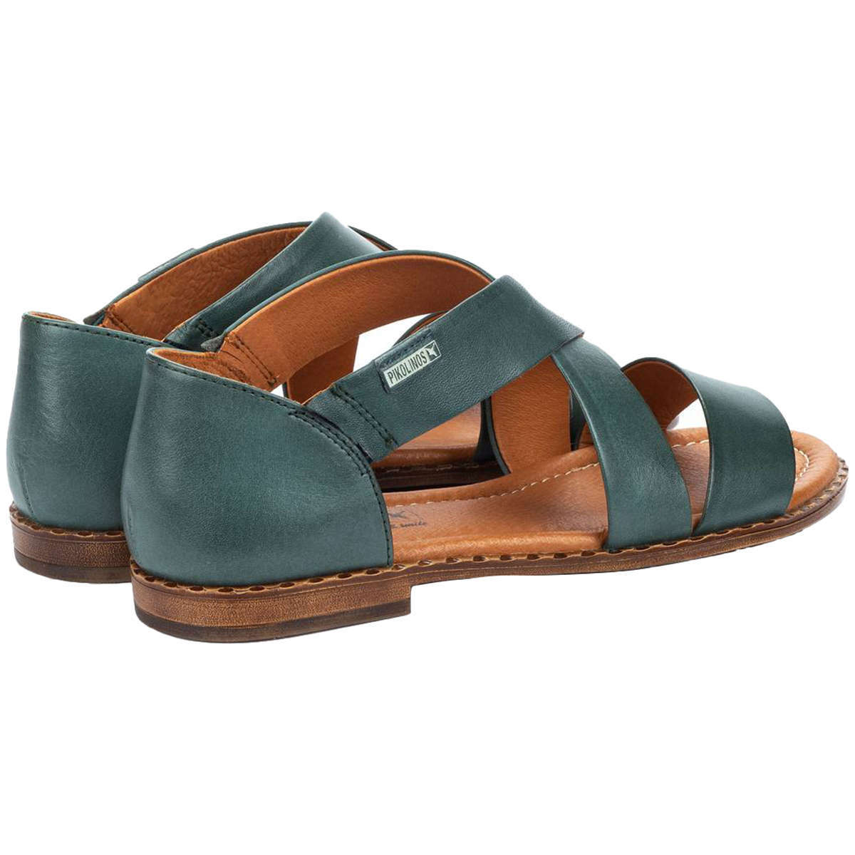 Pikolinos Algar W0X-0552 Leather Womens Sandals#color_emerald