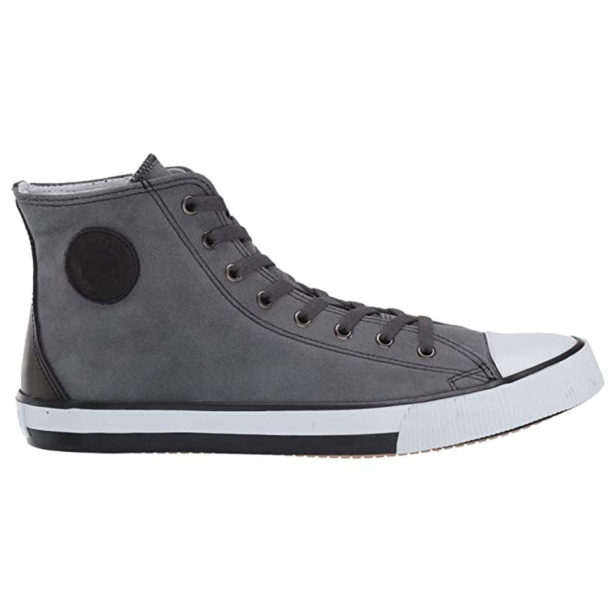 Harley Davidson Filkens Suede Men's High-Top Sneakers#color_grey