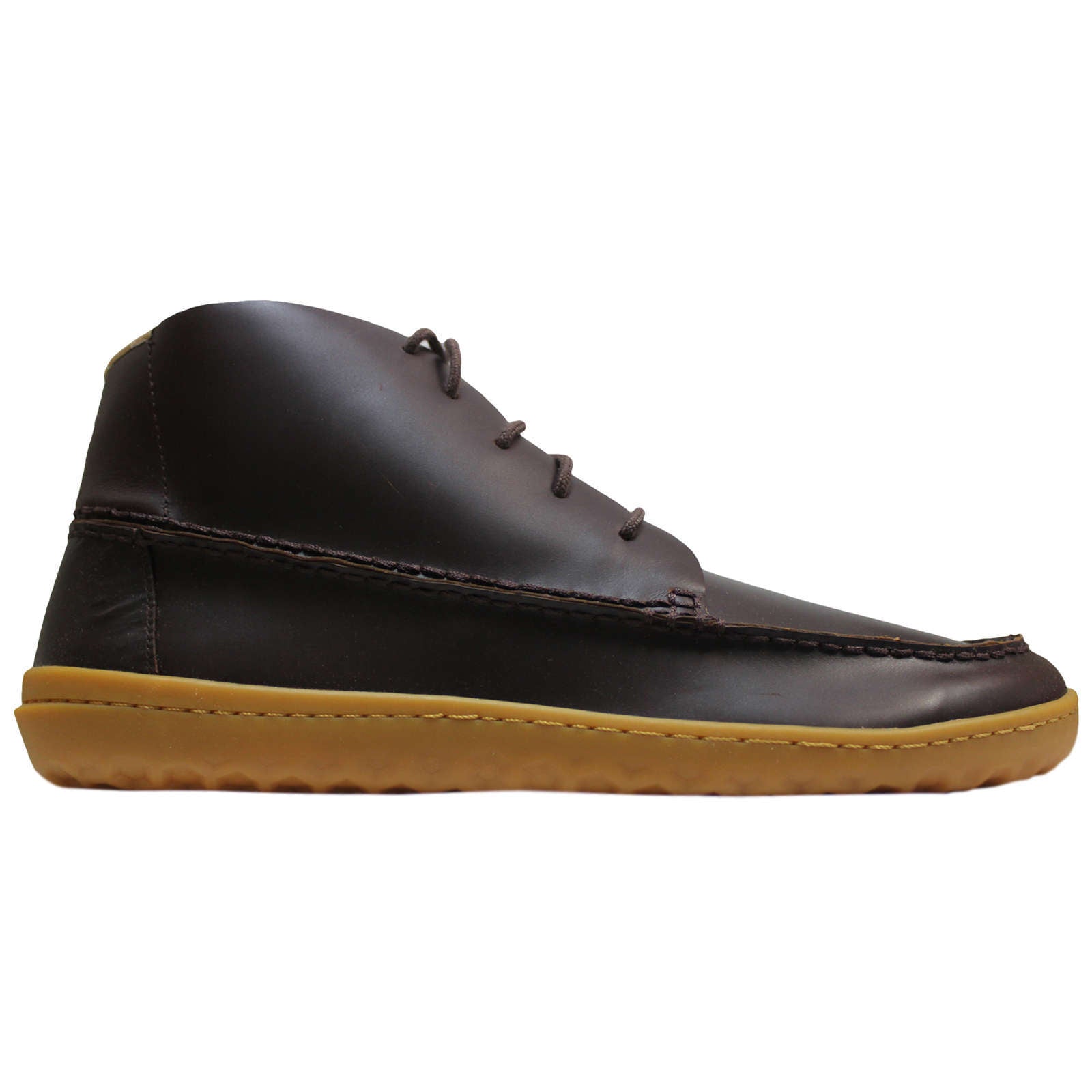 Vivobarefoot Gobi Mocc Leather Mens Sneakers#color_dark brown