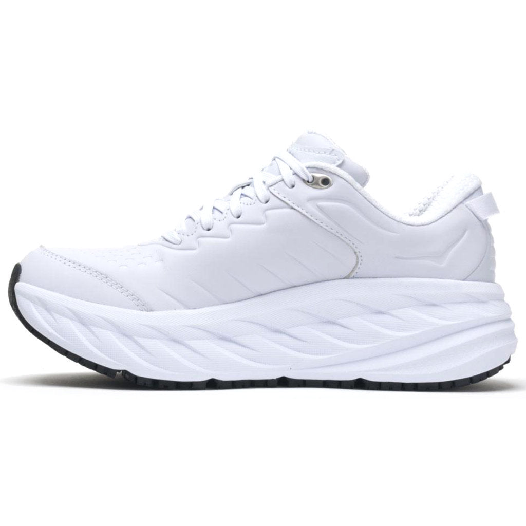 Hoka Bondi SR Leather Women's Running Shoes#color_white