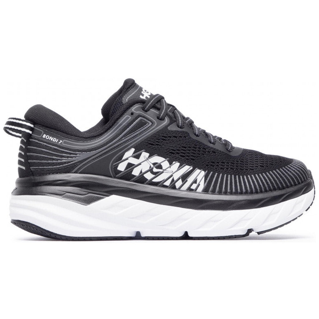 Hoka Bondi 7 Mesh Women's Running Shoes#color_black white