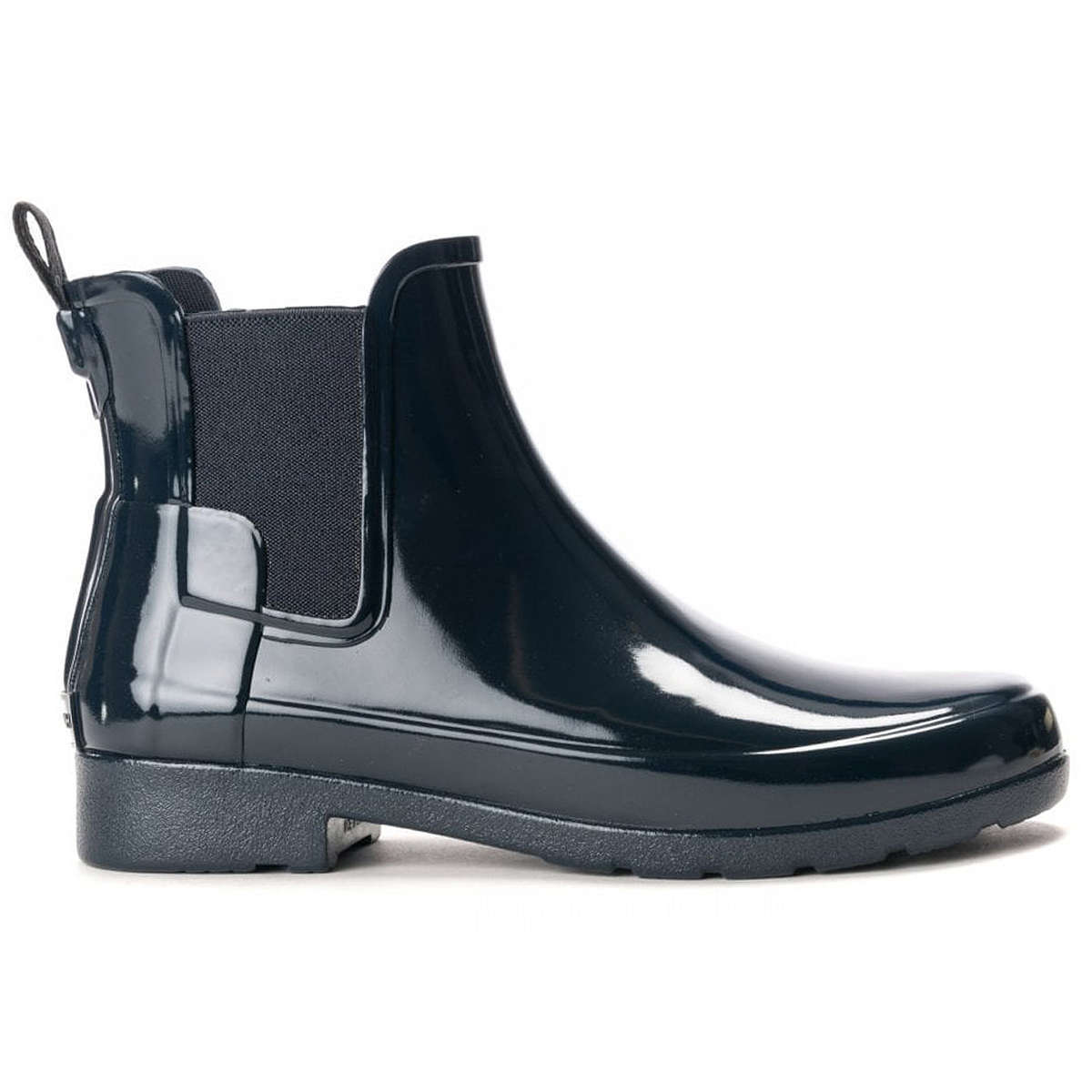 Hunter Original Refined Gloss Rubber Women's Chelsea Boots#color_navy