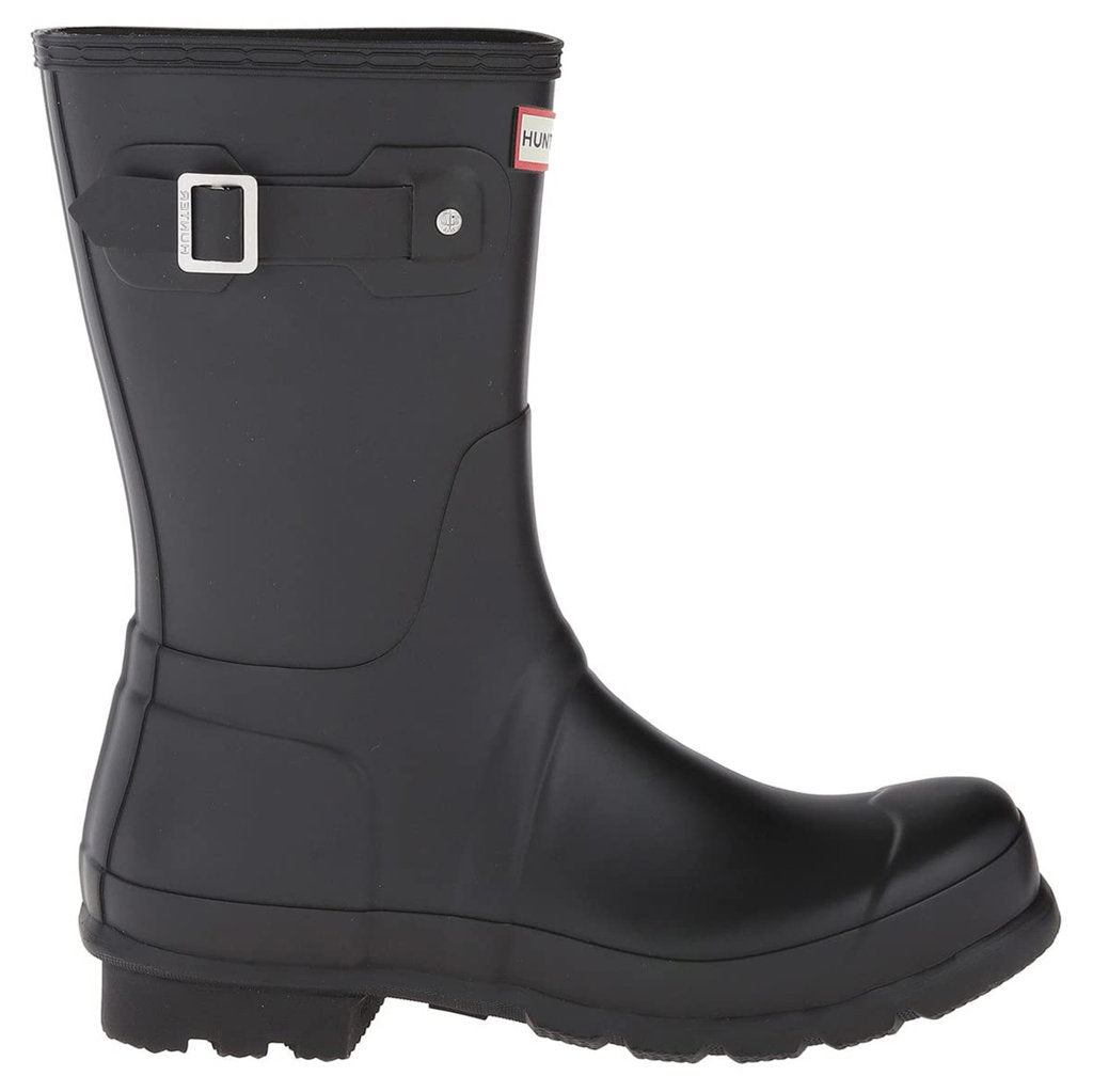 Hunter Original Short Rubber Mens Boots#color_black