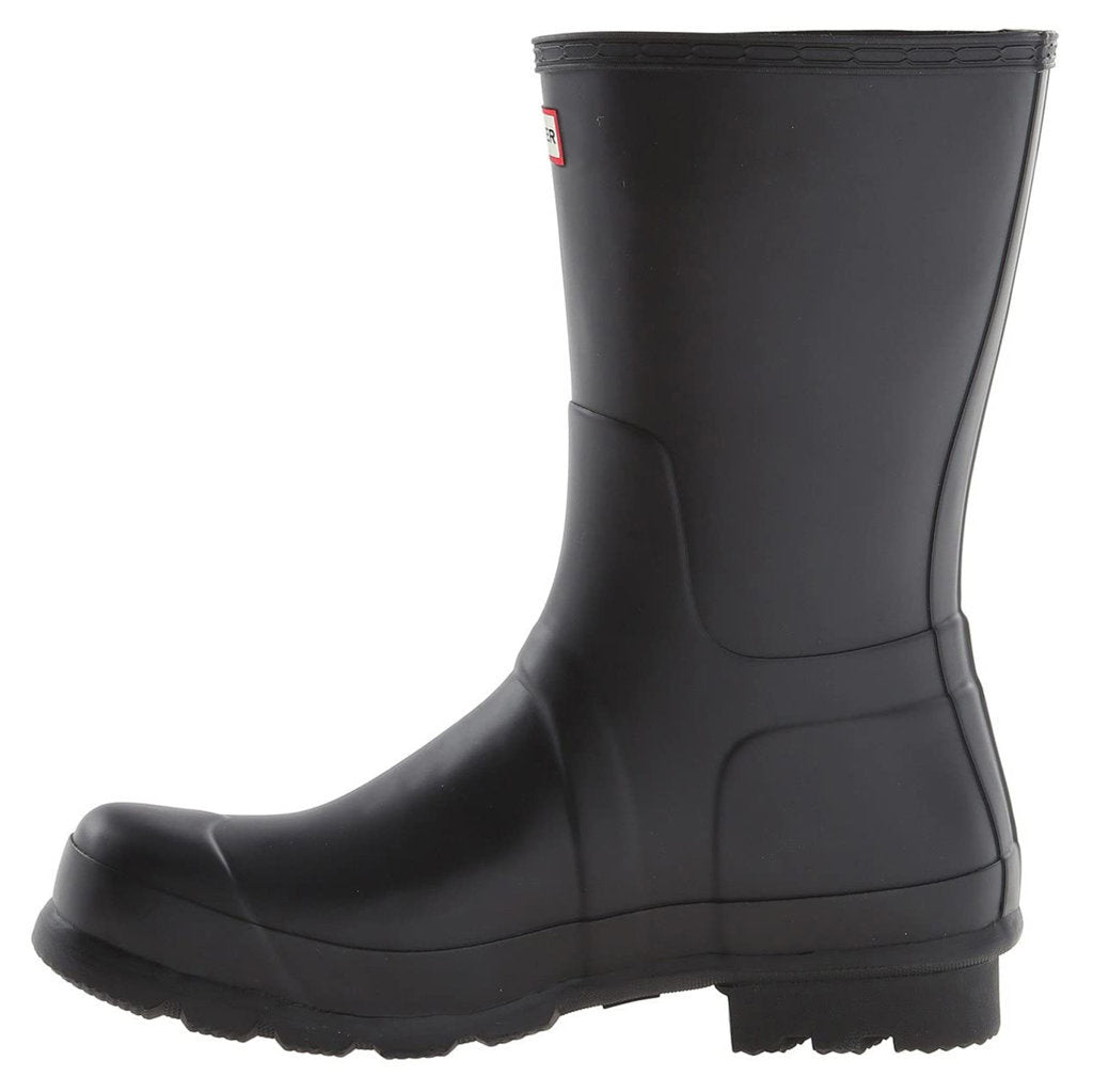 Hunter Original Short Rubber Mens Boots#color_black