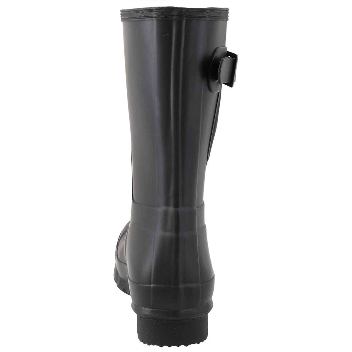 Hunter Original Side Adjustable Rubber Men's Short Wellington Boots#color_black