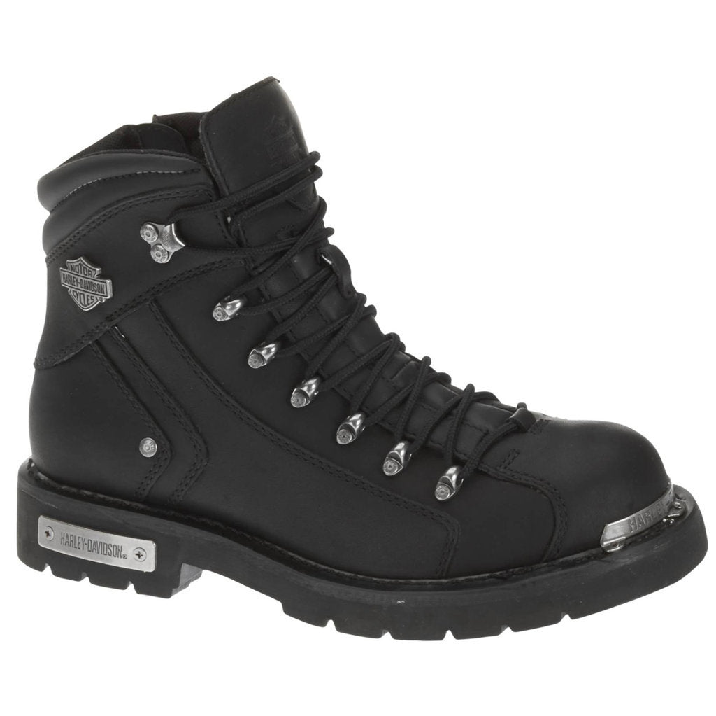 Harley Davidson Electron Full Grain Leather Men's Riding Boots#color_black