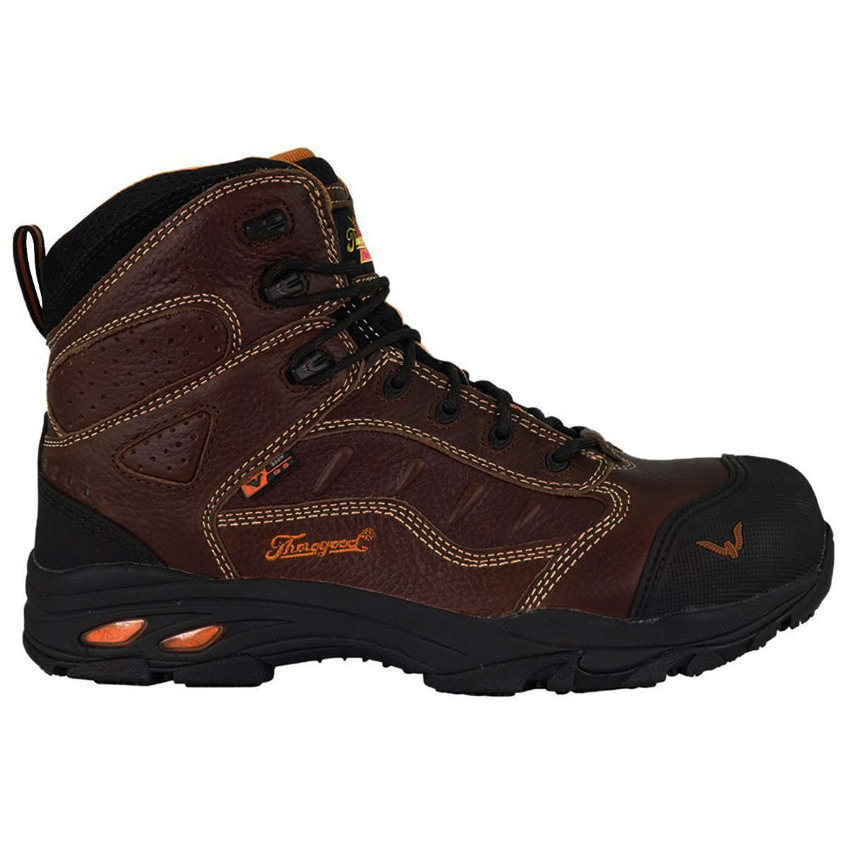 Thorogood ASR SD Sport Hiker Leather Unisex Safety Toe Boots#color_brown