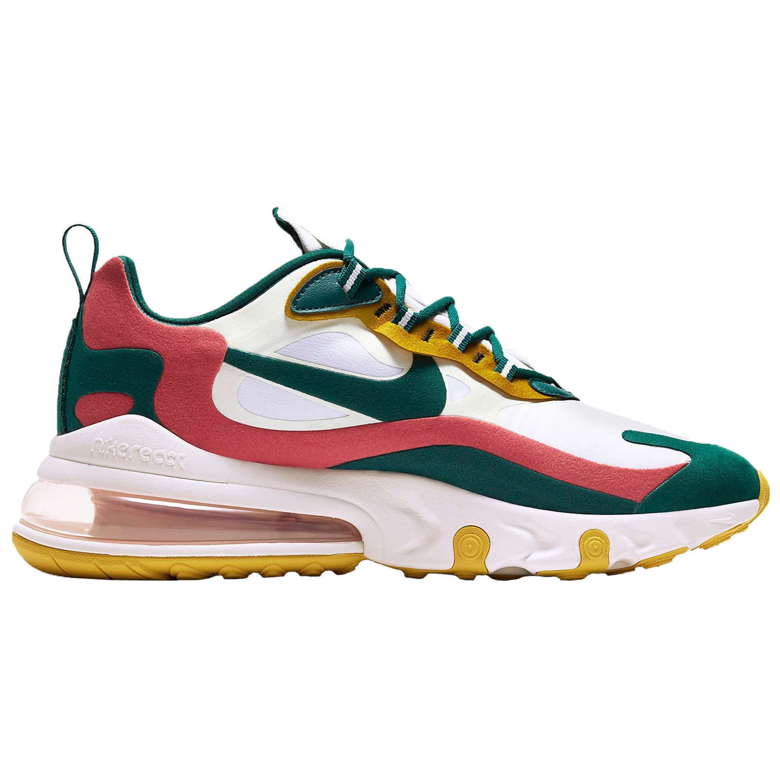 Nike Air Max 270 React Synthetic Men's Low-Top Trainers#color_summit white midnight turquoise