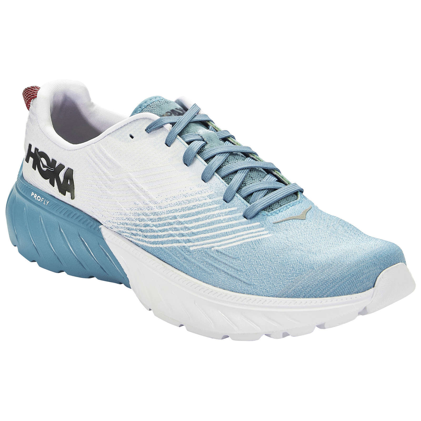Hoka One One Mach 3 Mesh Men's Low-Top Road Running Sneakers#color_blue moon white