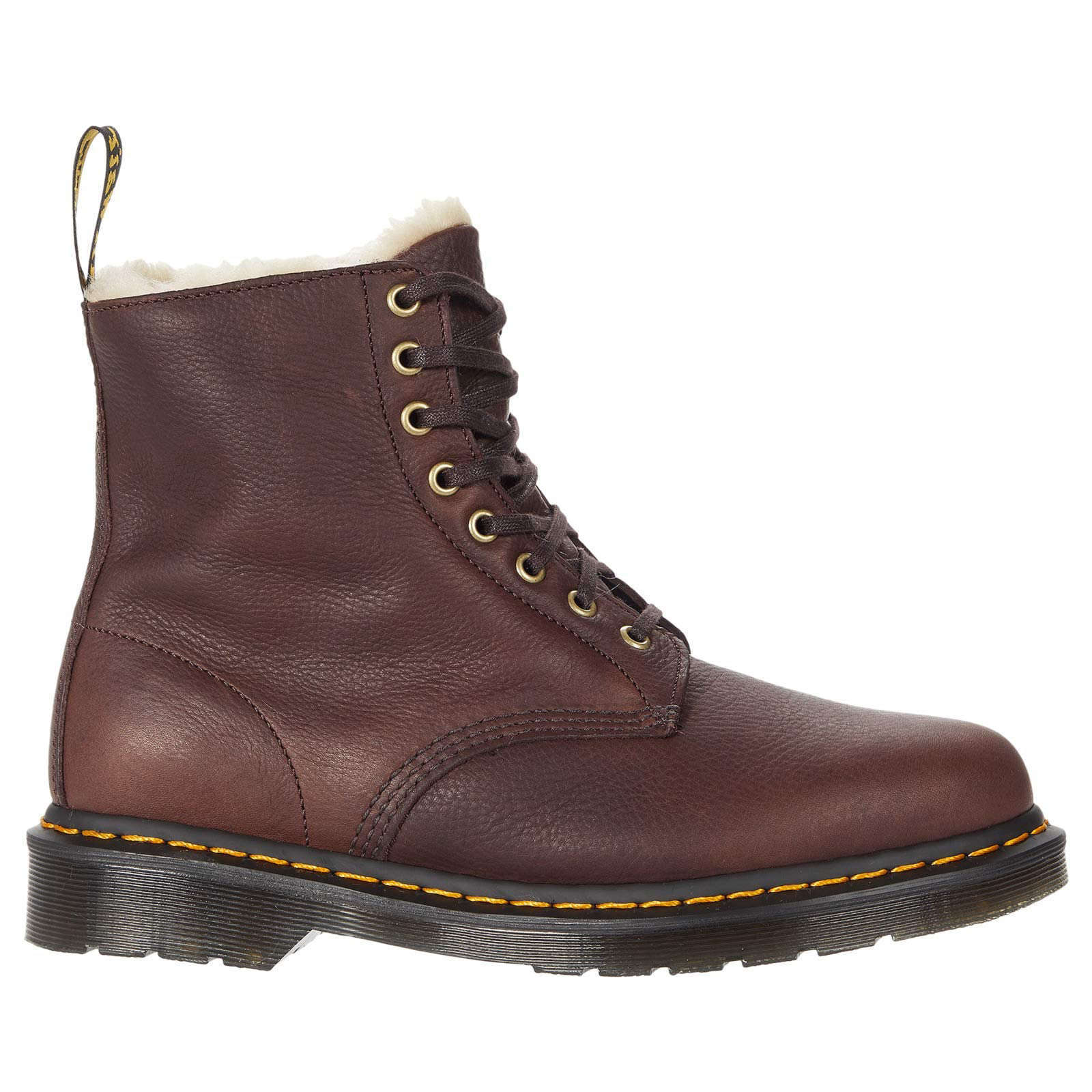 Dr. Martens 1460 Pascal Fur-lined Ambassador Leather Unisex Ankle Boots