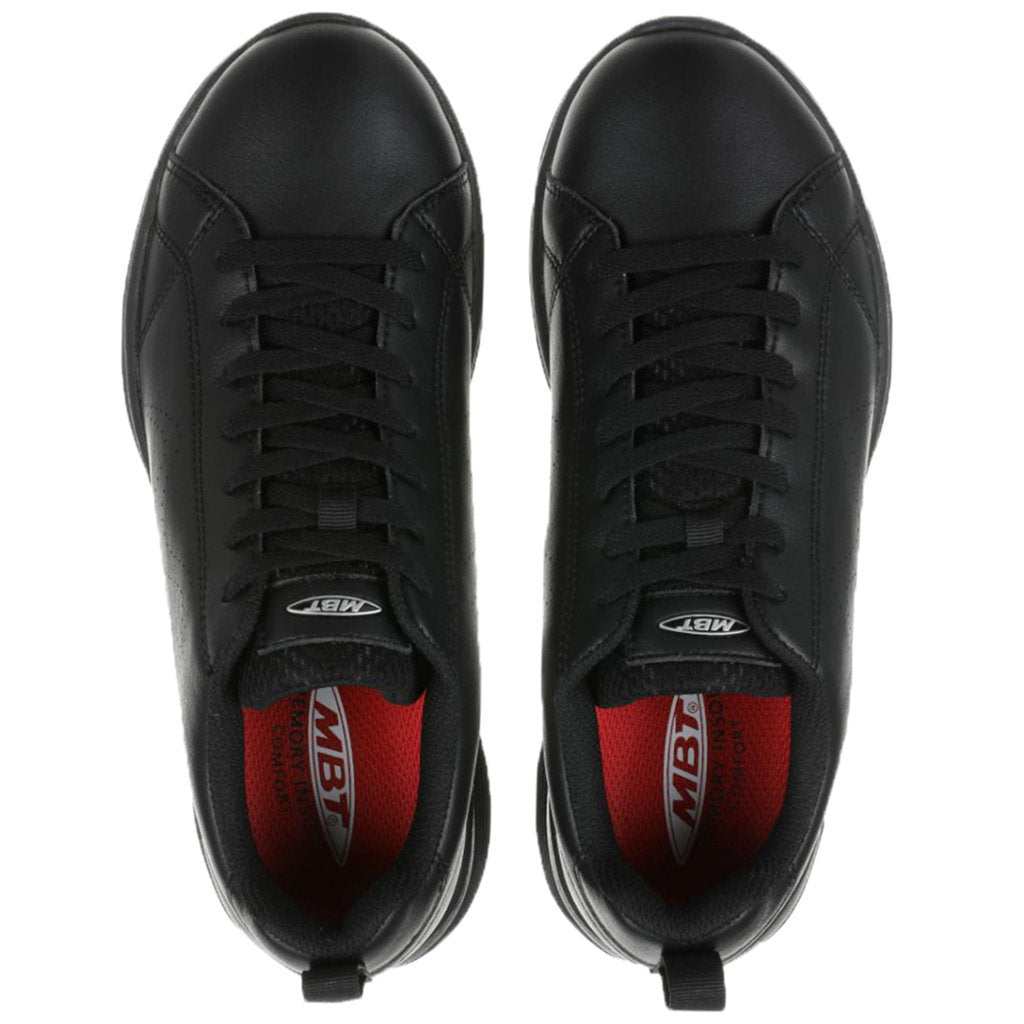 MBT Ren PU Leather Men's Low-Top Sneakers#color_black