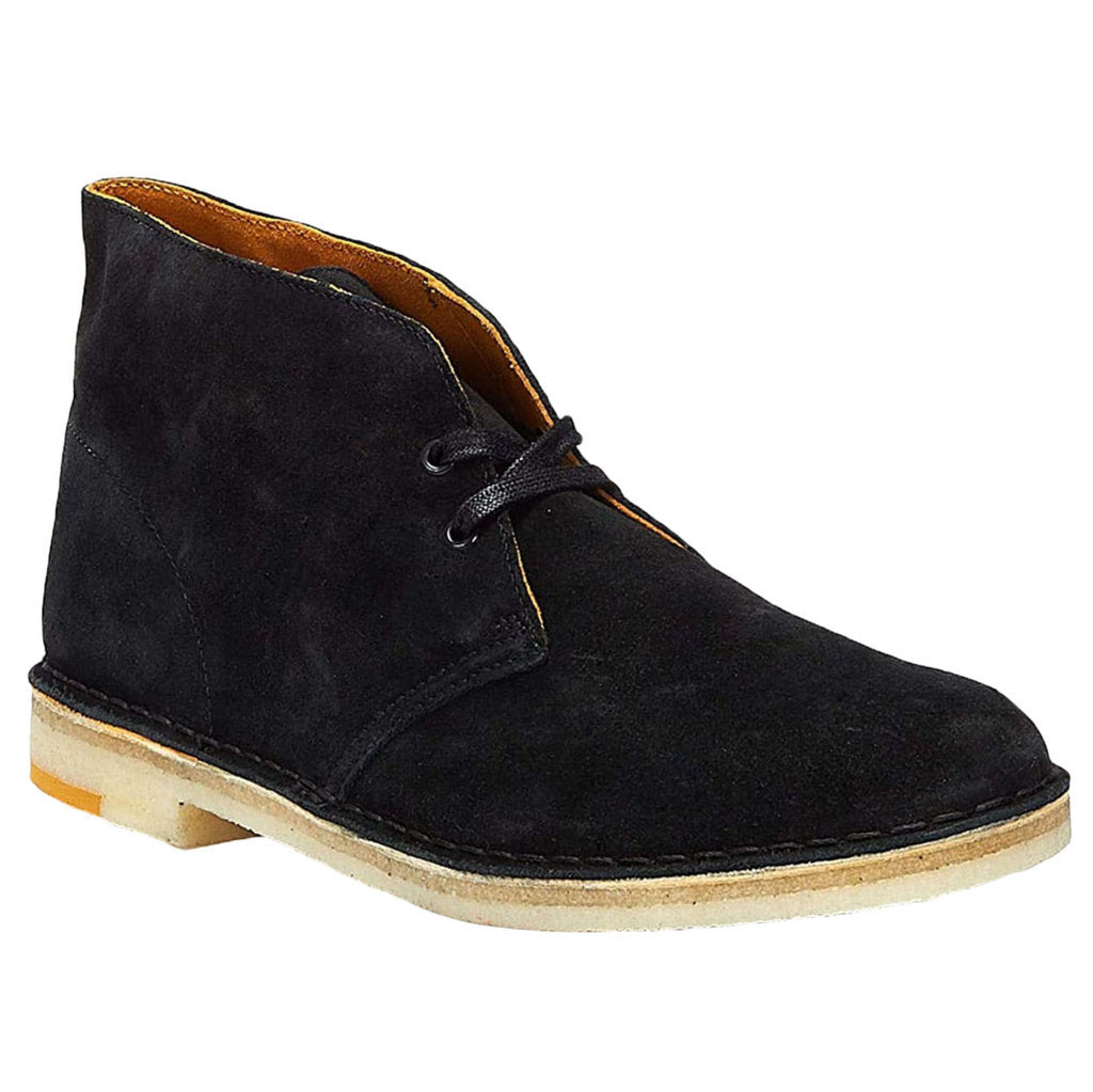 Clarks Originals Desert Boot Suede Leather Men's Boots#color_black combi