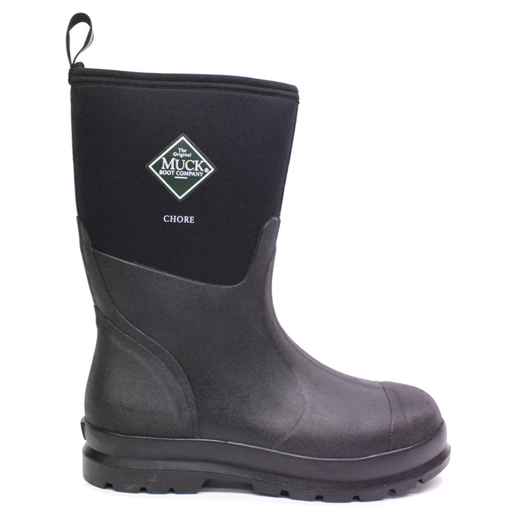 Muck Boot Chore Classic Steel Toe Unisex Short Boots#color_black