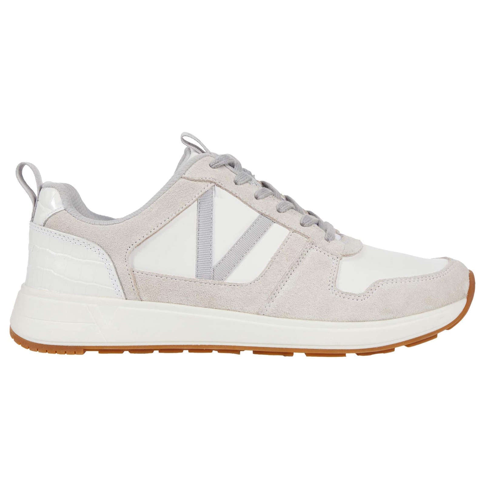 Vionic Curran Rechelle Leather Suede Womens Sneakers#color_white