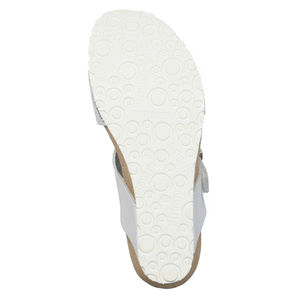Mephisto Lissandra Smooth Printed Leather Womens Sandals#color_white