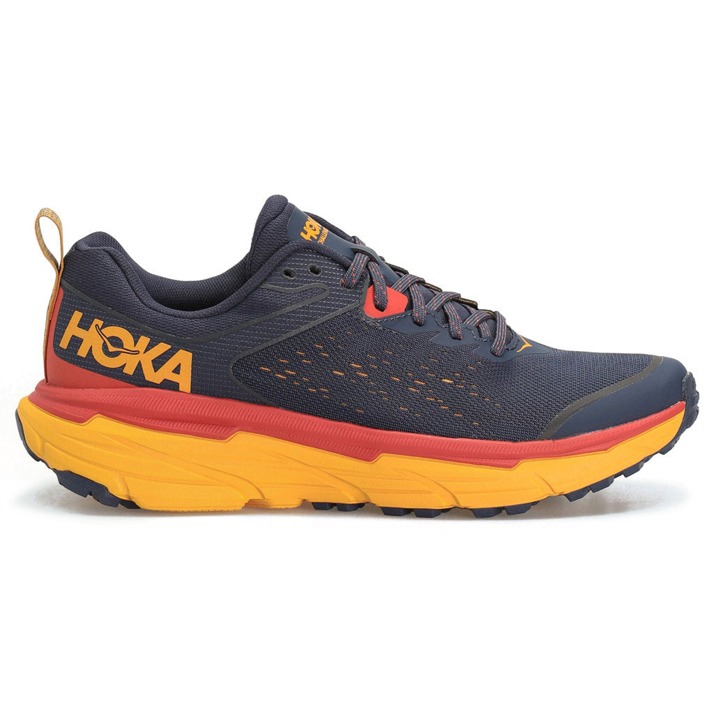Hoka One One Challenger ATR 6 Synthetic Textile Men's Low-Top Sneakers#color_outer space radiant yellow
