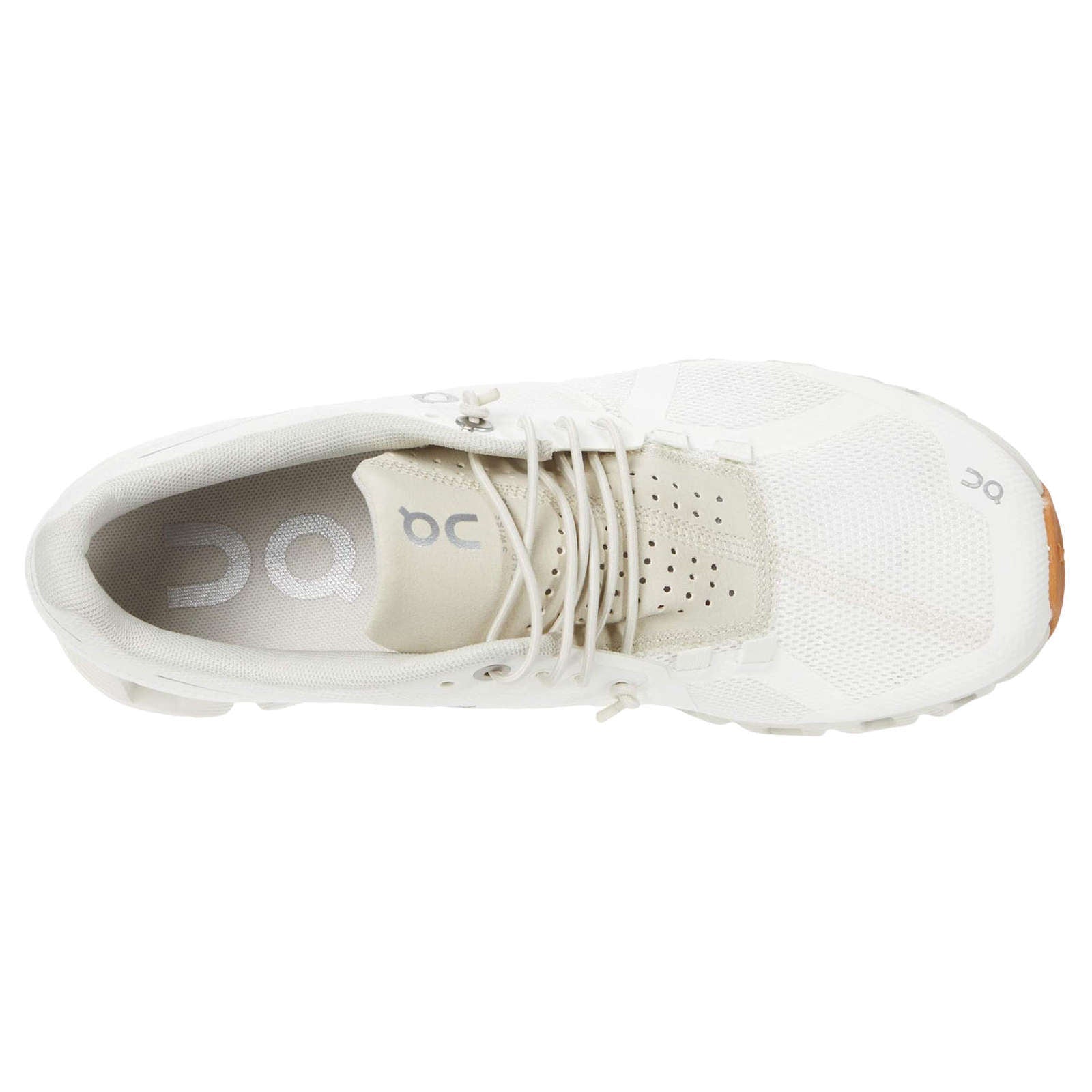 On Running Cloud Mesh Women's Low-Top Sneakers#color_white sand