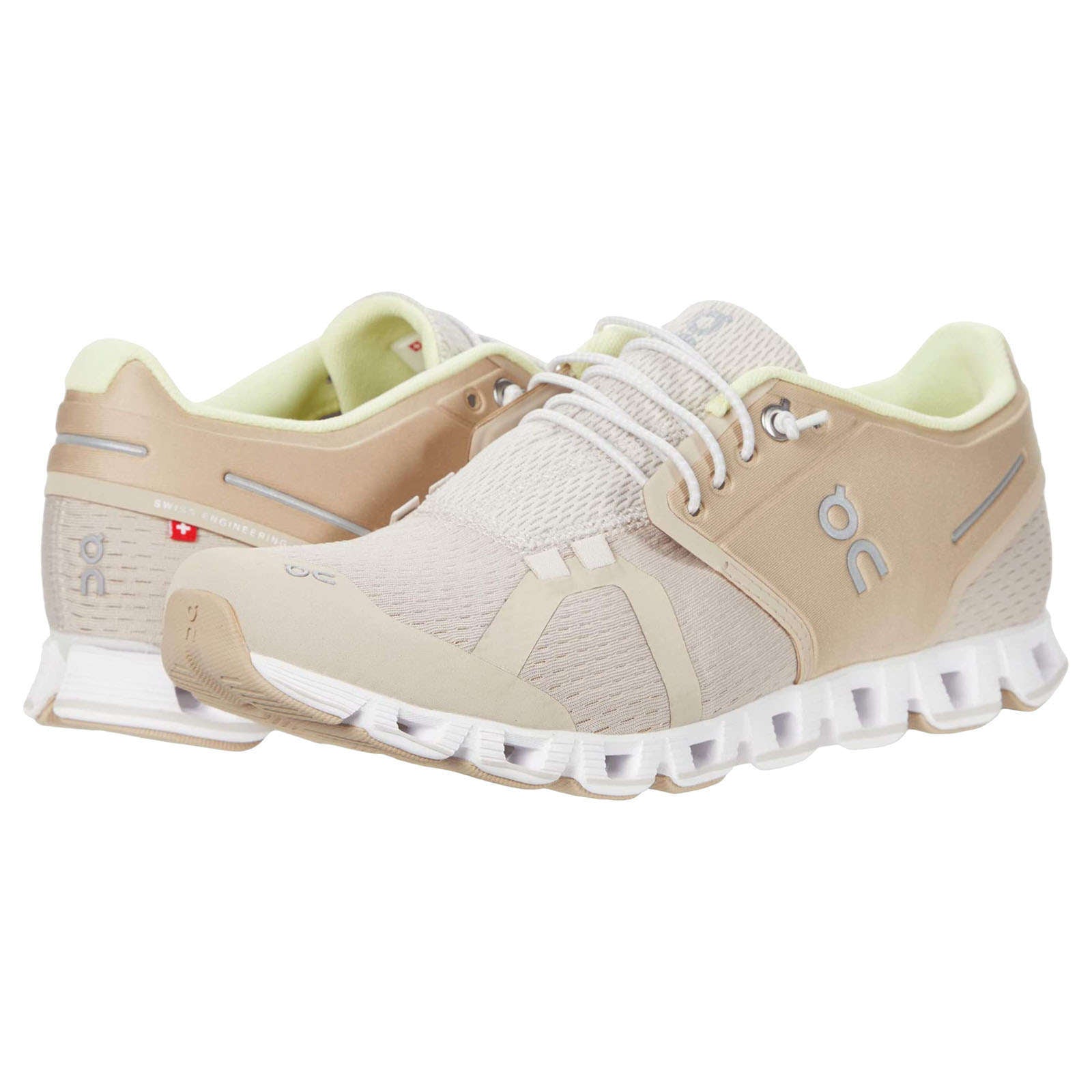 On Running Cloud Mesh Women's Low-Top Sneakers#color_sand pearl