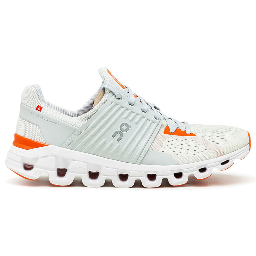 On Running Cloudswift Textile Synthetic Mens Sneakers#color_white flame