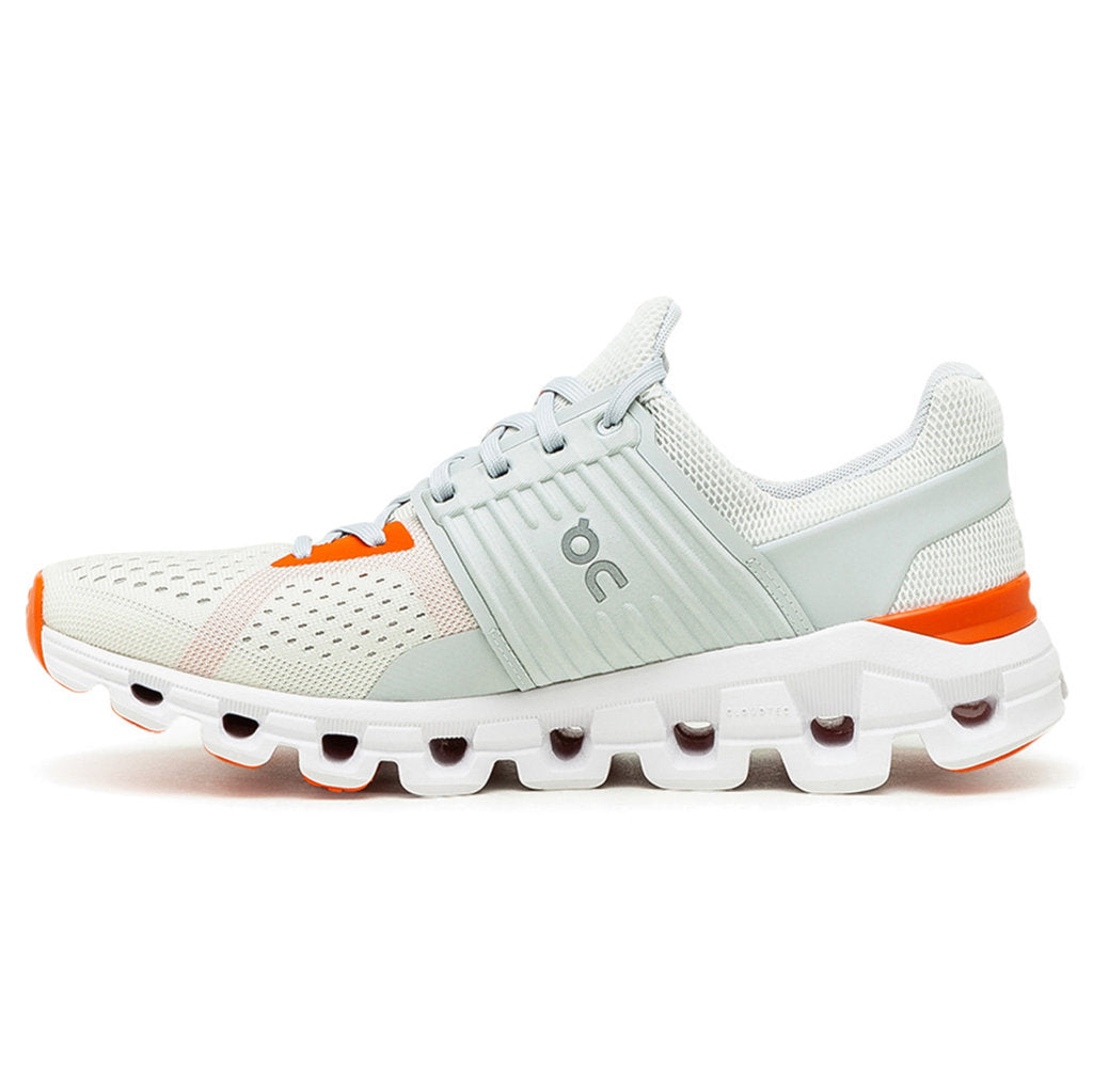 On Running Cloudswift Textile Synthetic Mens Sneakers#color_white flame