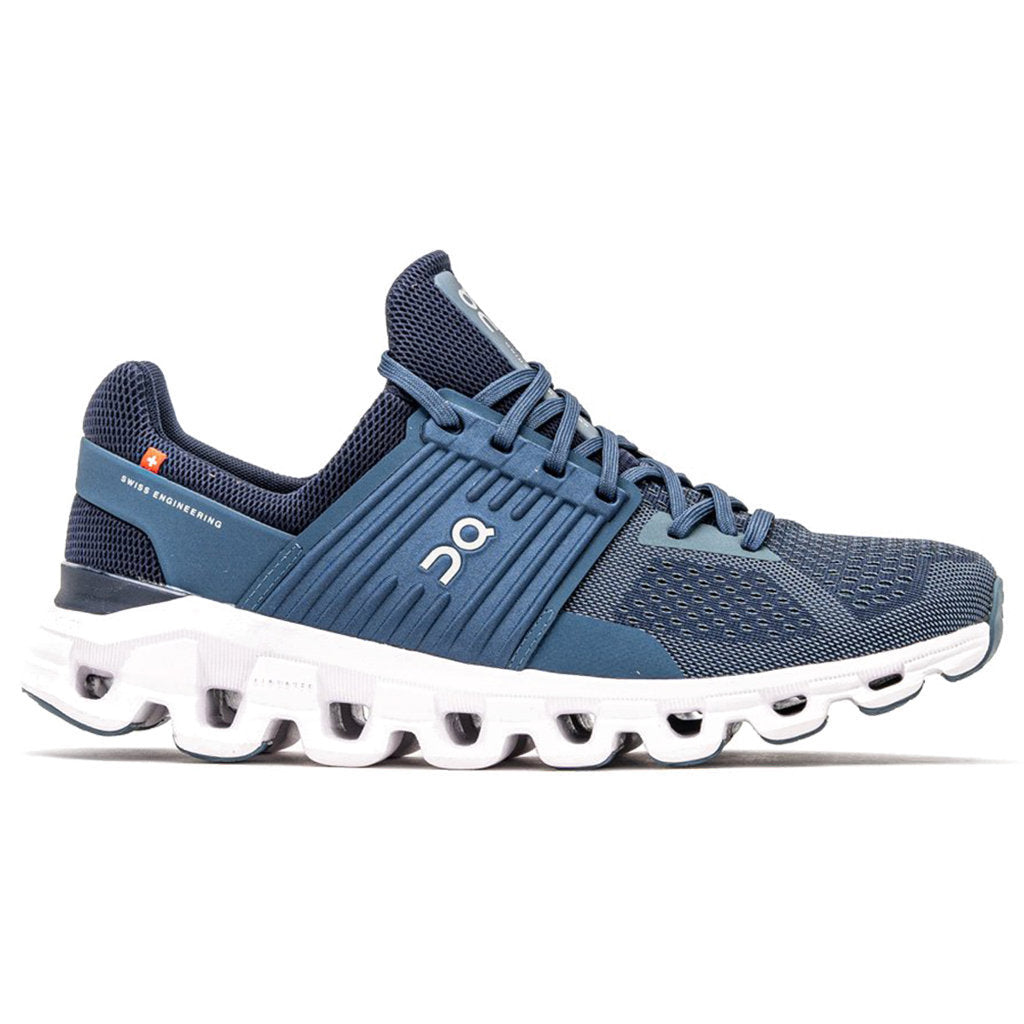 On Running Cloudswift Textile Synthetic Mens Sneakers#color_denim midnight