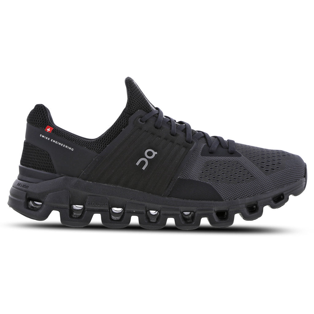 On Running Cloudswift Textile Synthetic Mens Sneakers#color_all black