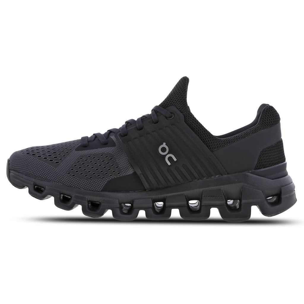 On Running Cloudswift Textile Synthetic Mens Sneakers#color_all black