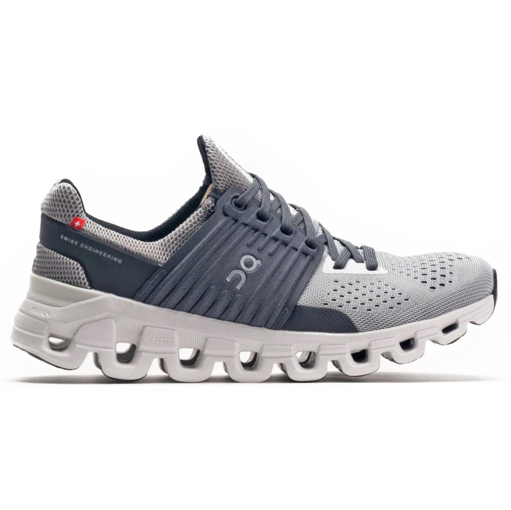 On Running Cloudswift Textile Synthetic Mens Sneakers#color_alloy eclipse