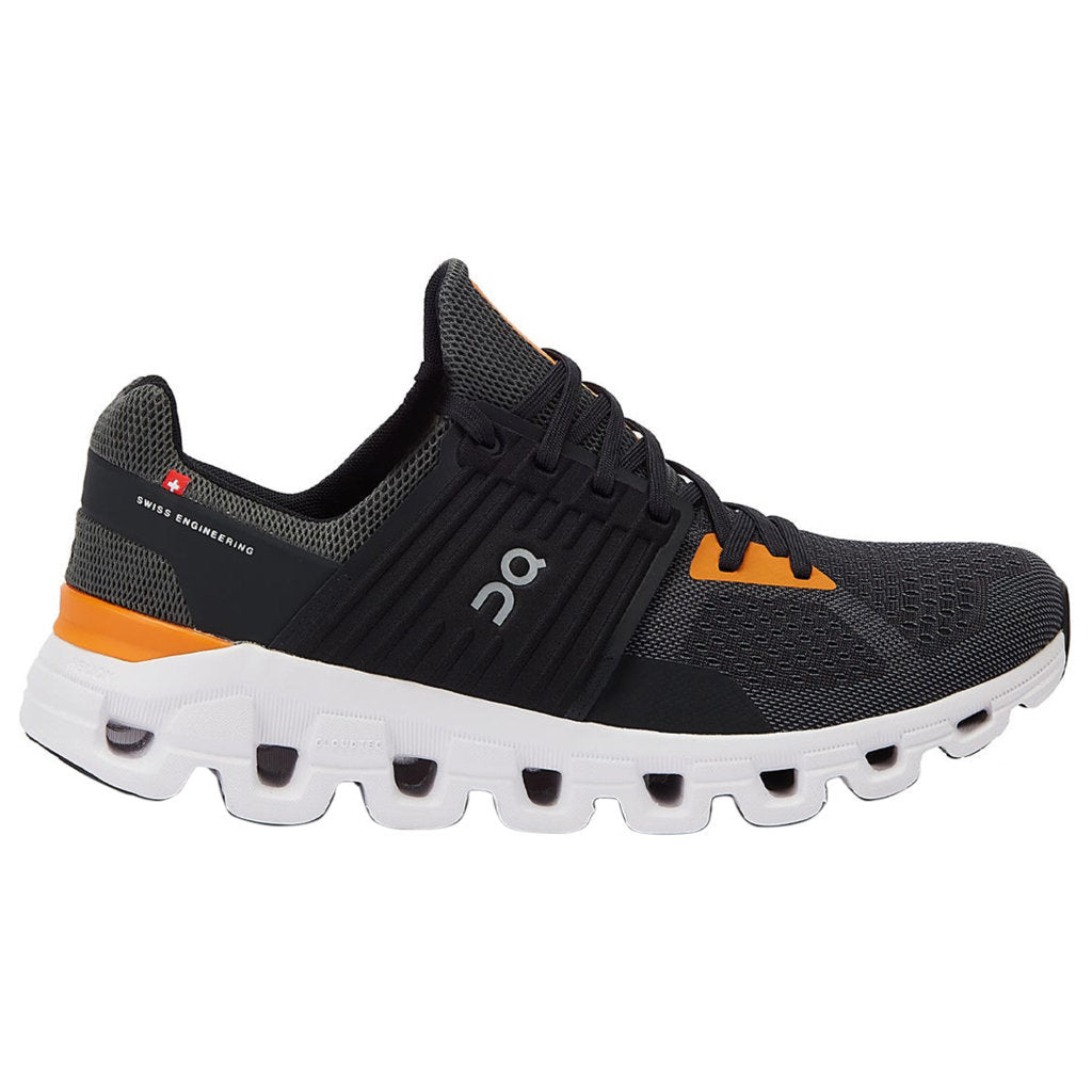 On Running Cloudswift Textile Synthetic Mens Sneakers#color_rock turmeric