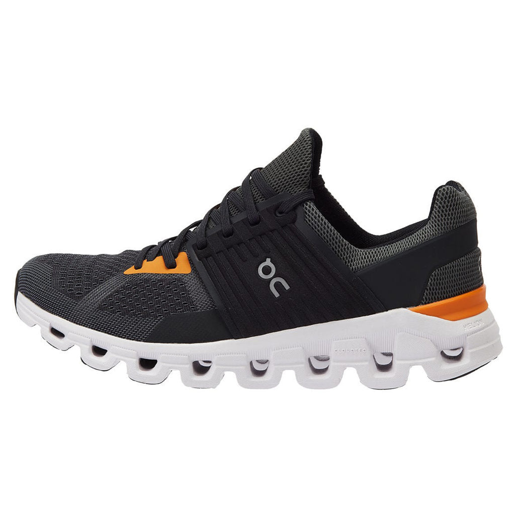 On Running Cloudswift Textile Synthetic Mens Sneakers#color_rock turmeric