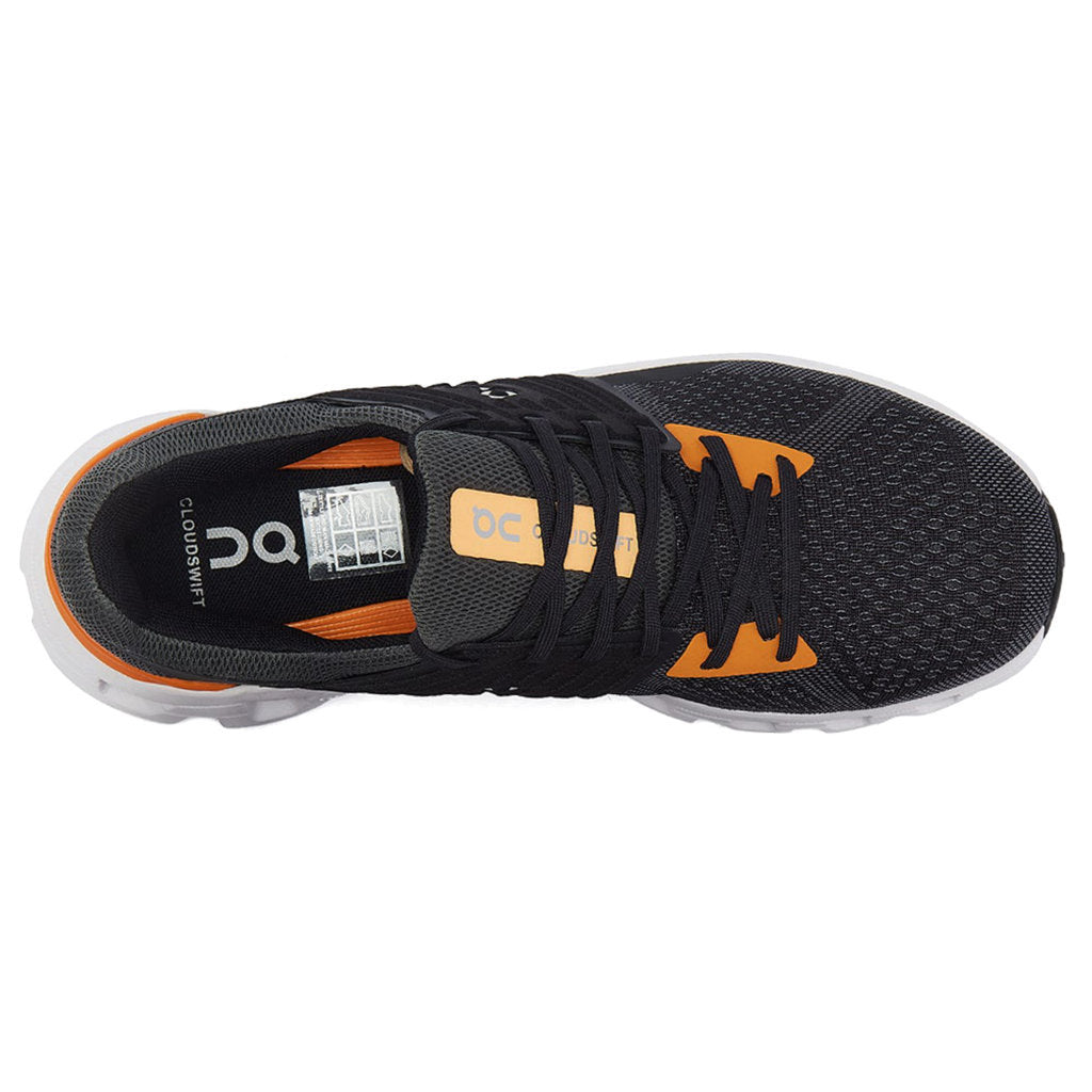 On Running Cloudswift Textile Synthetic Mens Sneakers#color_rock turmeric
