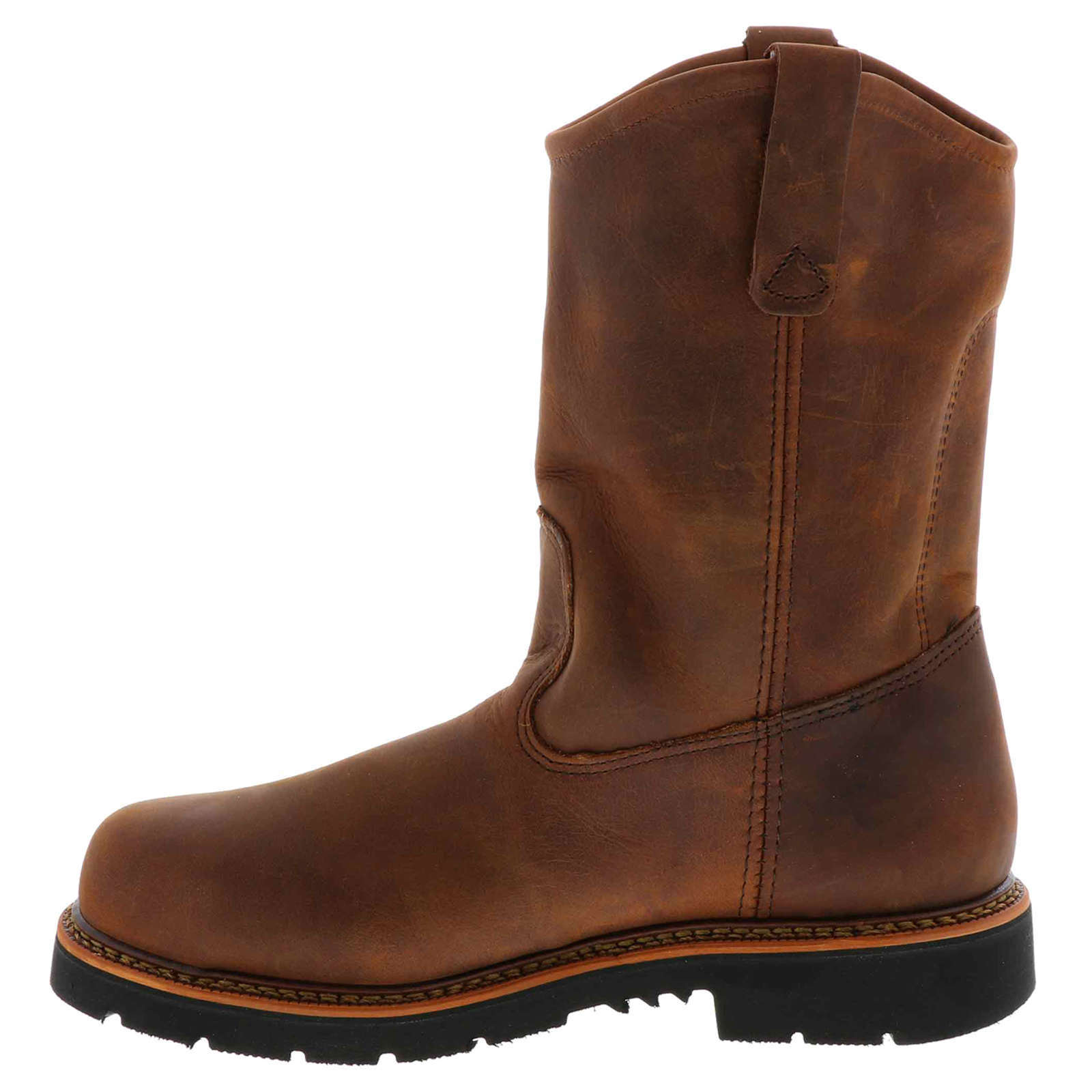 Thorogood 11 inch Safety Toe Leather Men's Wellington Boots#color_trail crazyhorse