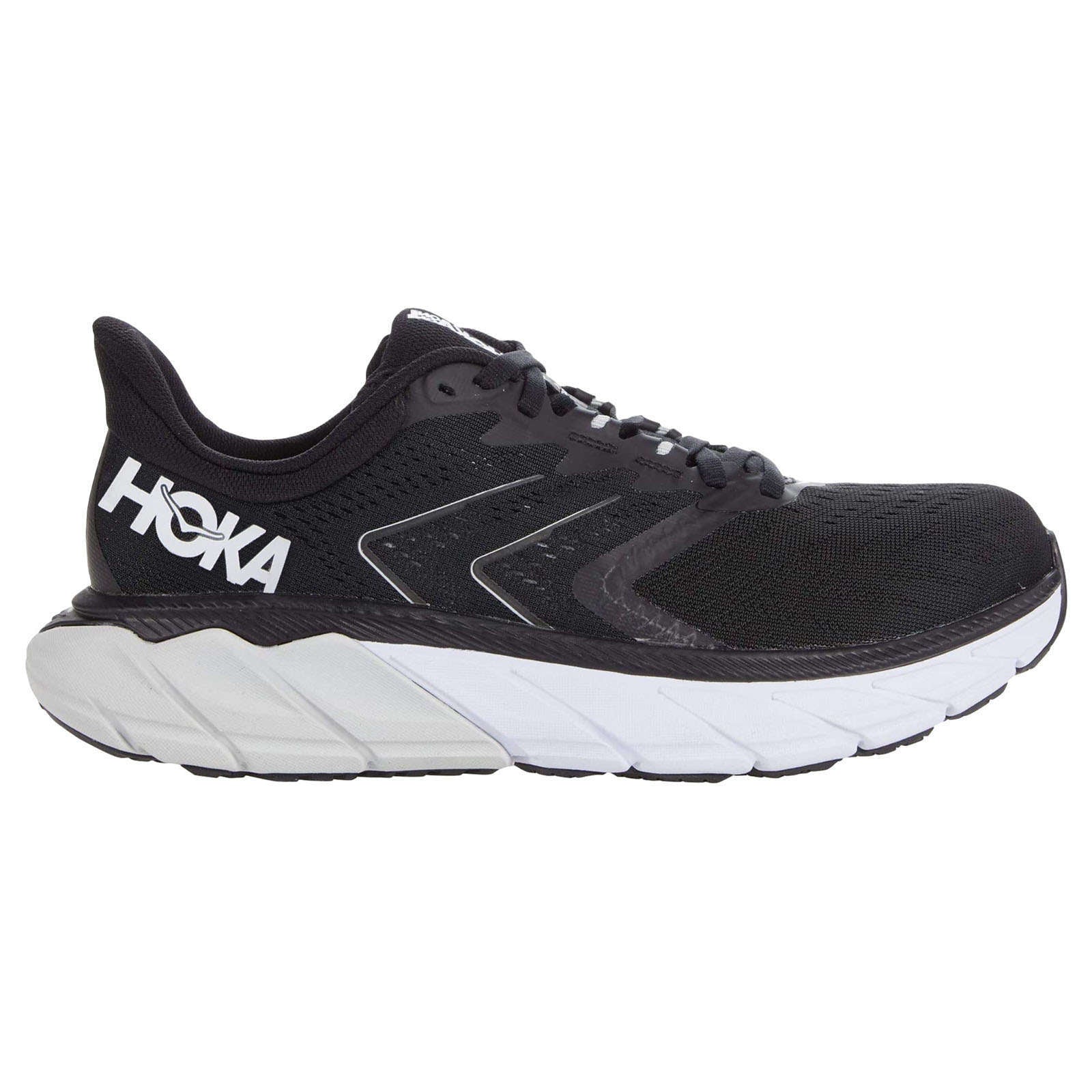 Hoka One One Arahi 5 Synthetic Textile Women's Low-Top Road Running Sneakers#color_black white