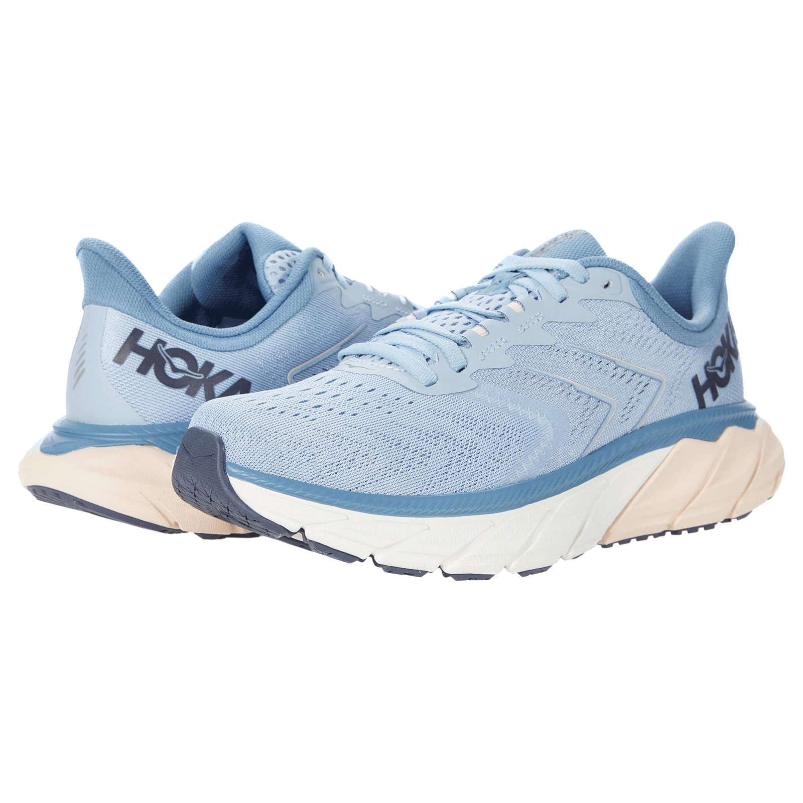 Hoka One One Arahi 5 Synthetic Textile Women's Low-Top Road Running Sneakers#color_blue fog provincial blue