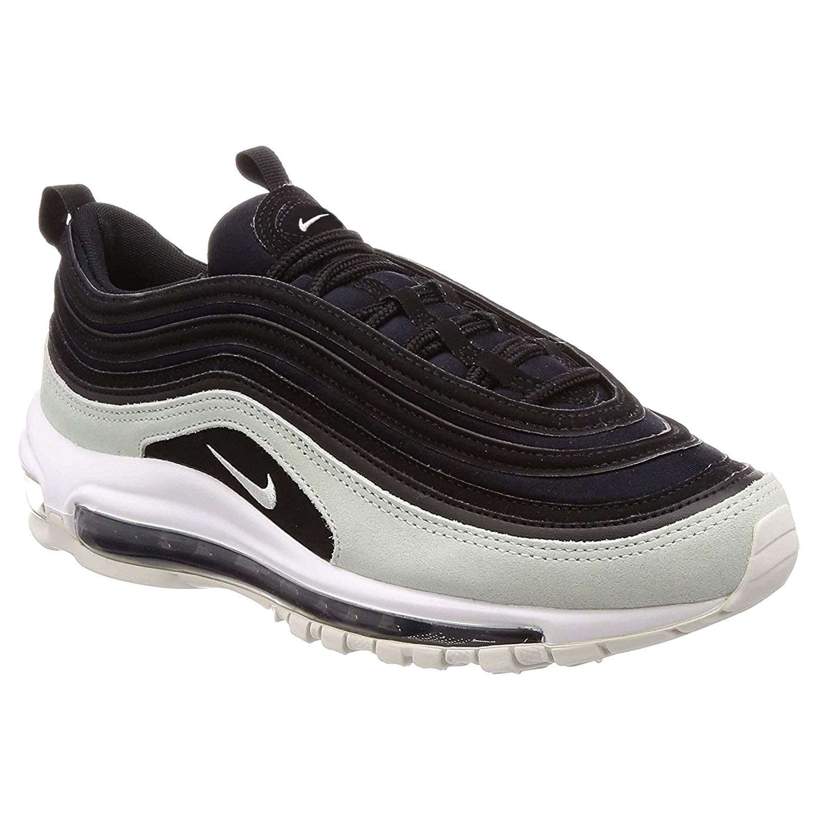 Nike Air Max 97 PRM Textile Leather Synthetic Women's Low-Top Sneakers#color_black spuce aura