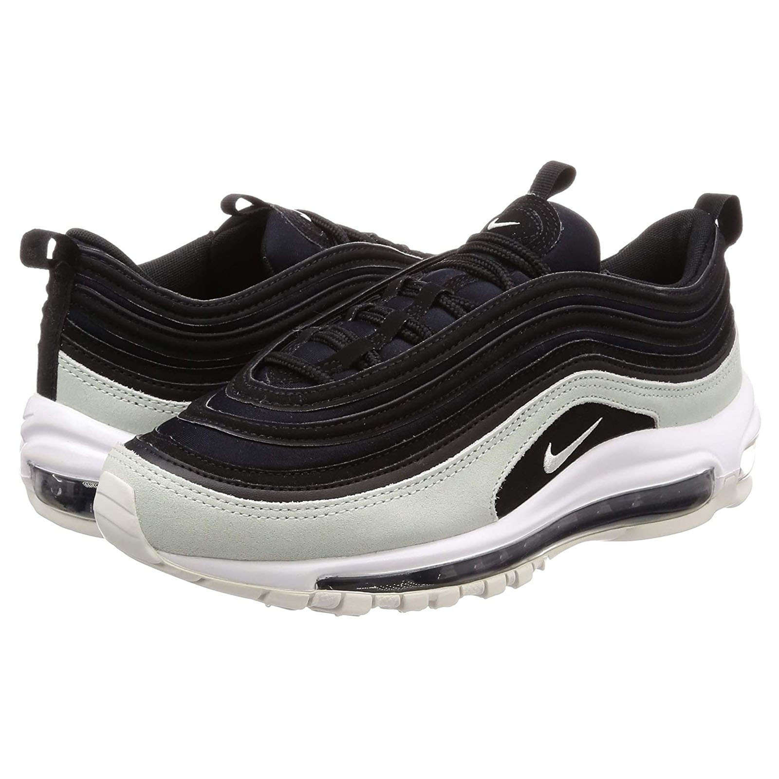 Nike Air Max 97 PRM Textile Leather Synthetic Women's Low-Top Sneakers#color_black spuce aura