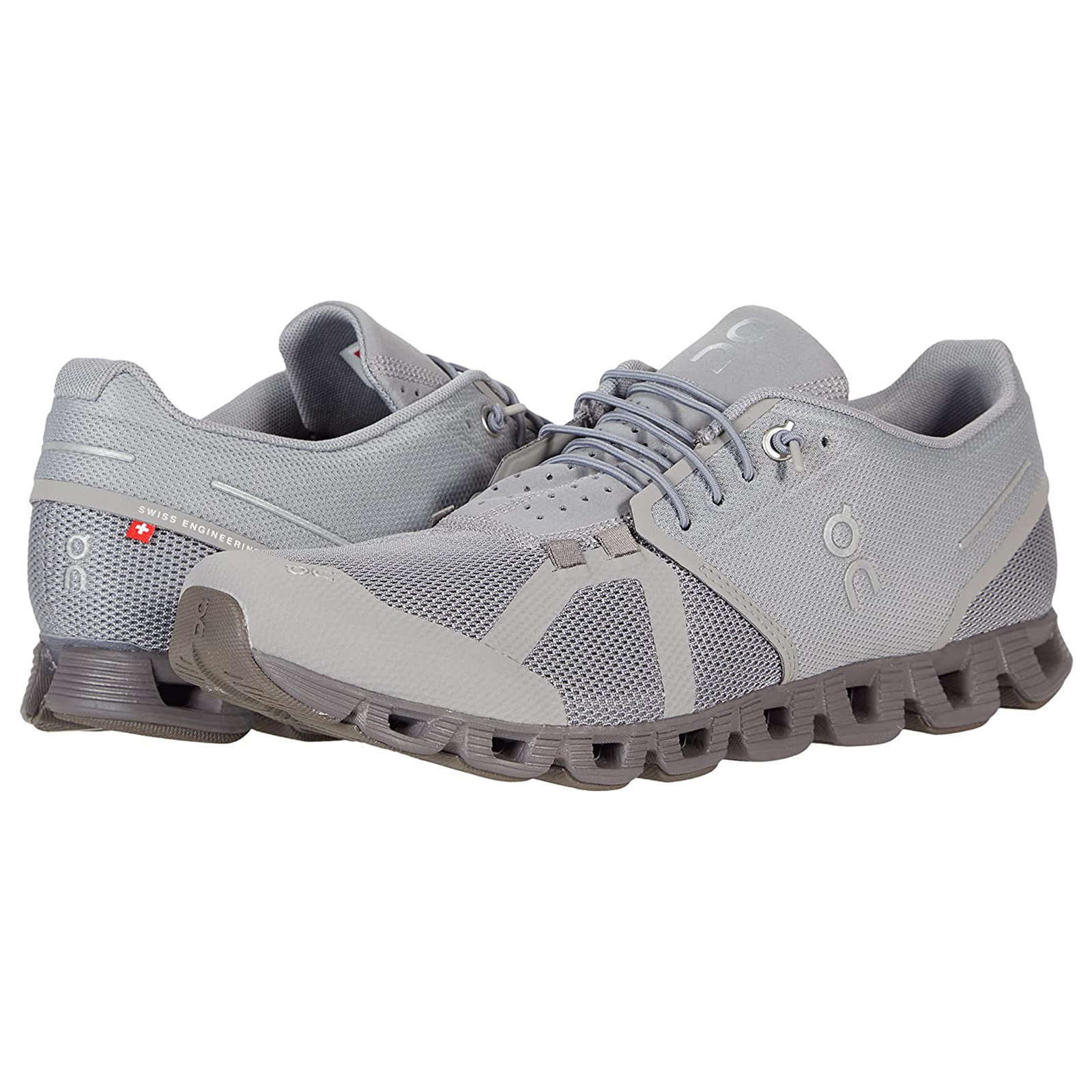 On Cloud Monochrome Textile Men's Running Shoes#color_zinc