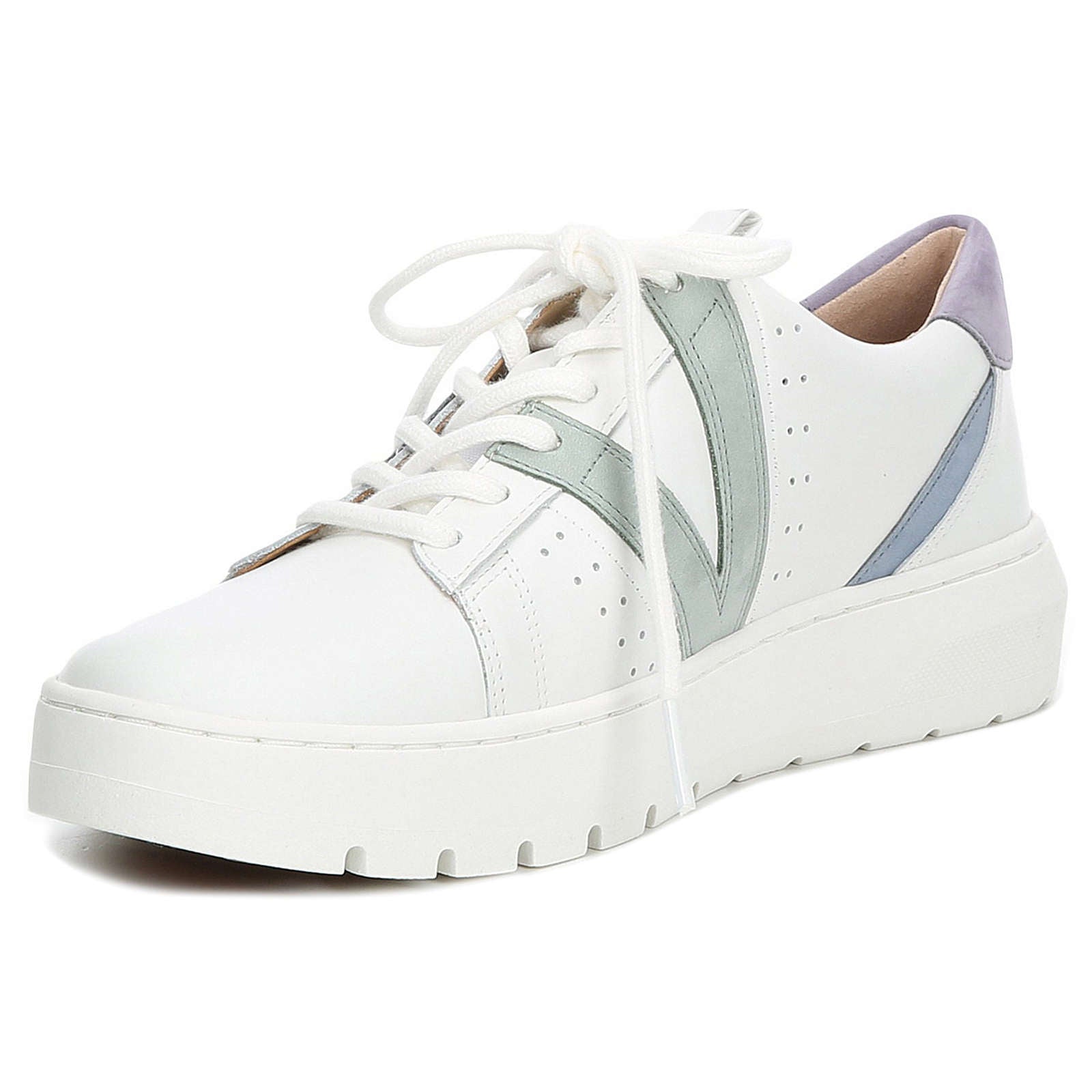 Vionic Abyss Simasa Leather Nubuck Womens Sneakers#color_white light blue multi