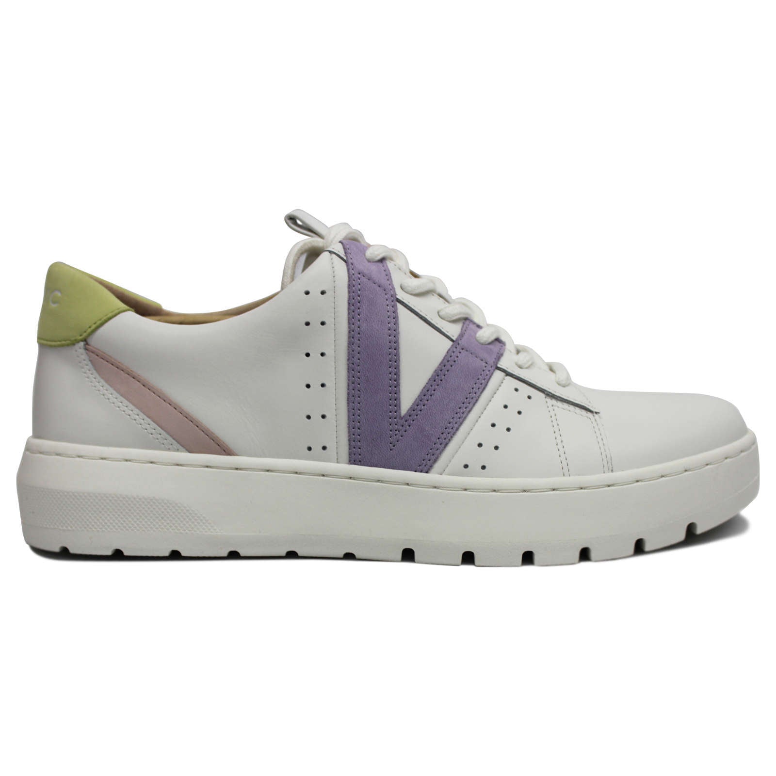 Vionic Abyss Simasa Leather Nubuck Womens Sneakers#color_white pastel lilac