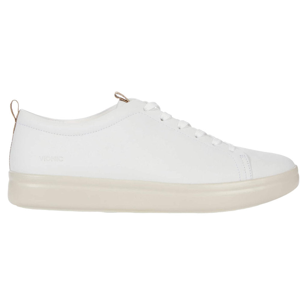 Vionic Aura Paisley Leather Womens Trainers#color_white