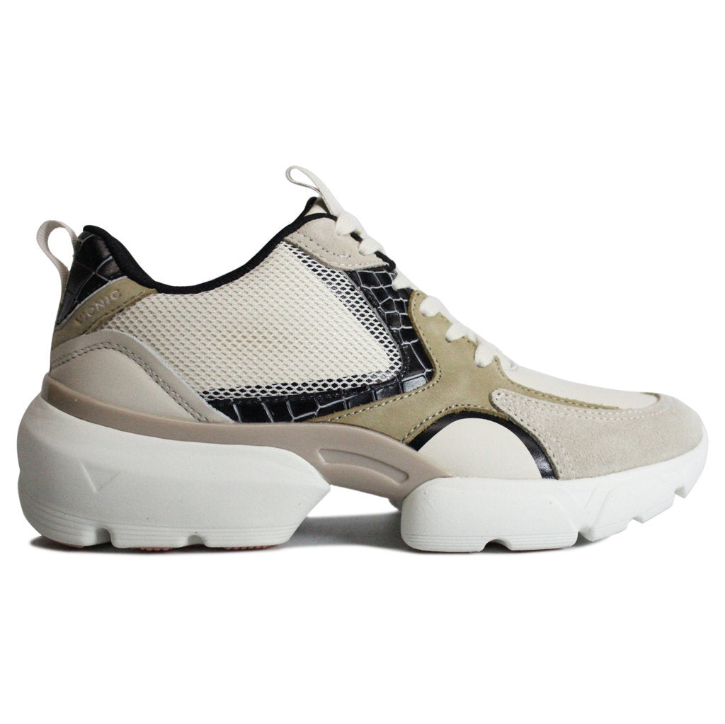 Vionic Vasher Aris Leather Synthetic Womens Sneakers#color_cream
