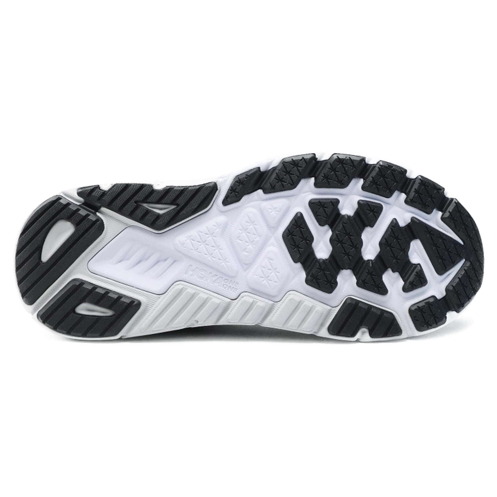 Hoka One One Arahi 5 Synthetic Textile Men's Low-Top Road Running Sneakers#color_black white