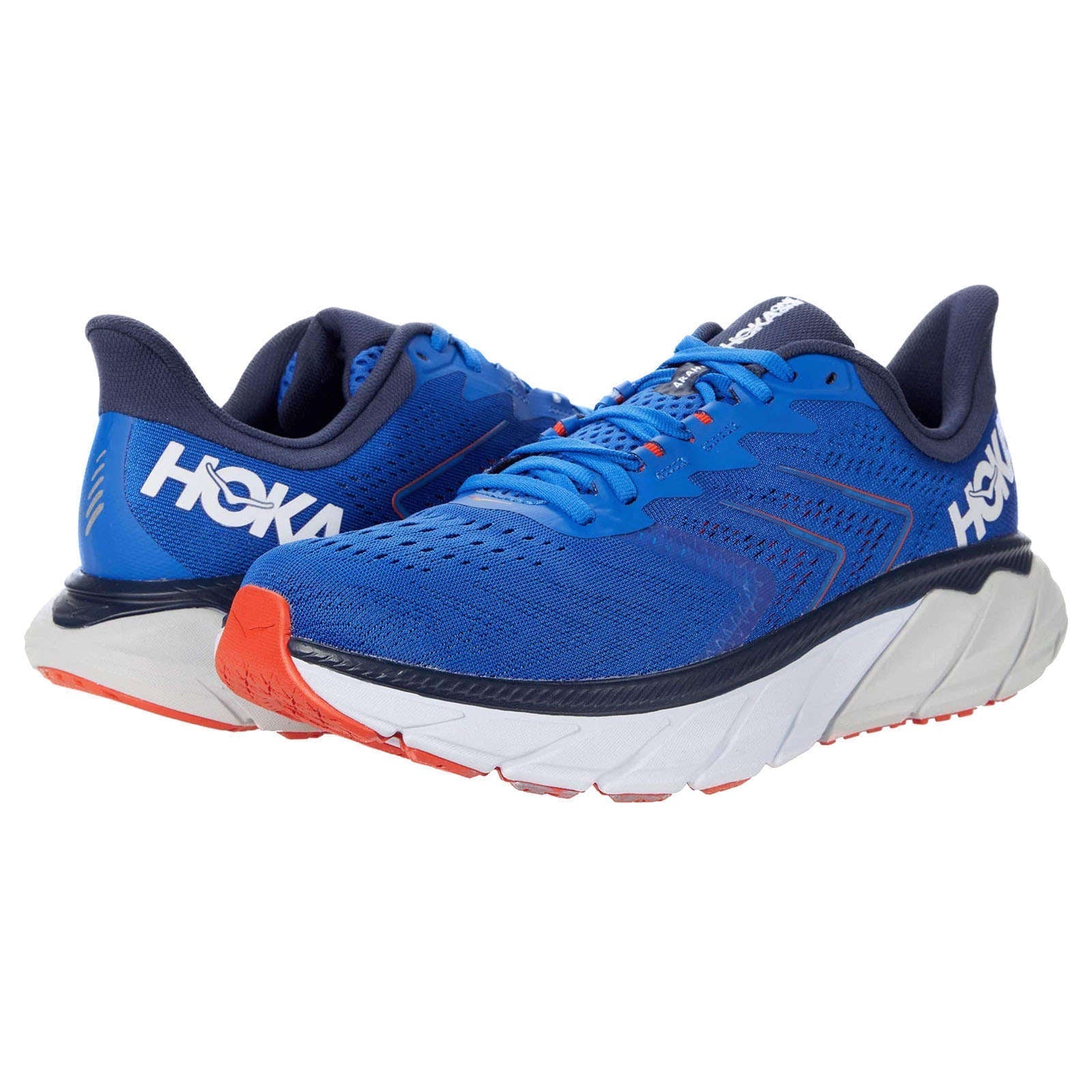 Hoka Arahi 5 Synthetic Textile Men's Running Shoes#color_turkish sea white