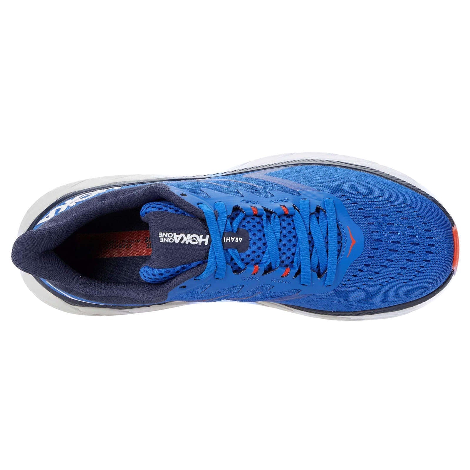 Hoka Arahi 5 Synthetic Textile Men's Running Shoes#color_turkish sea white