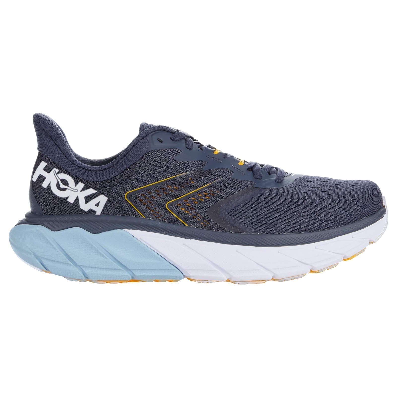 Hoka One One Arahi 5 Synthetic Textile Men's Low-Top Road Running Sneakers#color_ombre blue blue fog