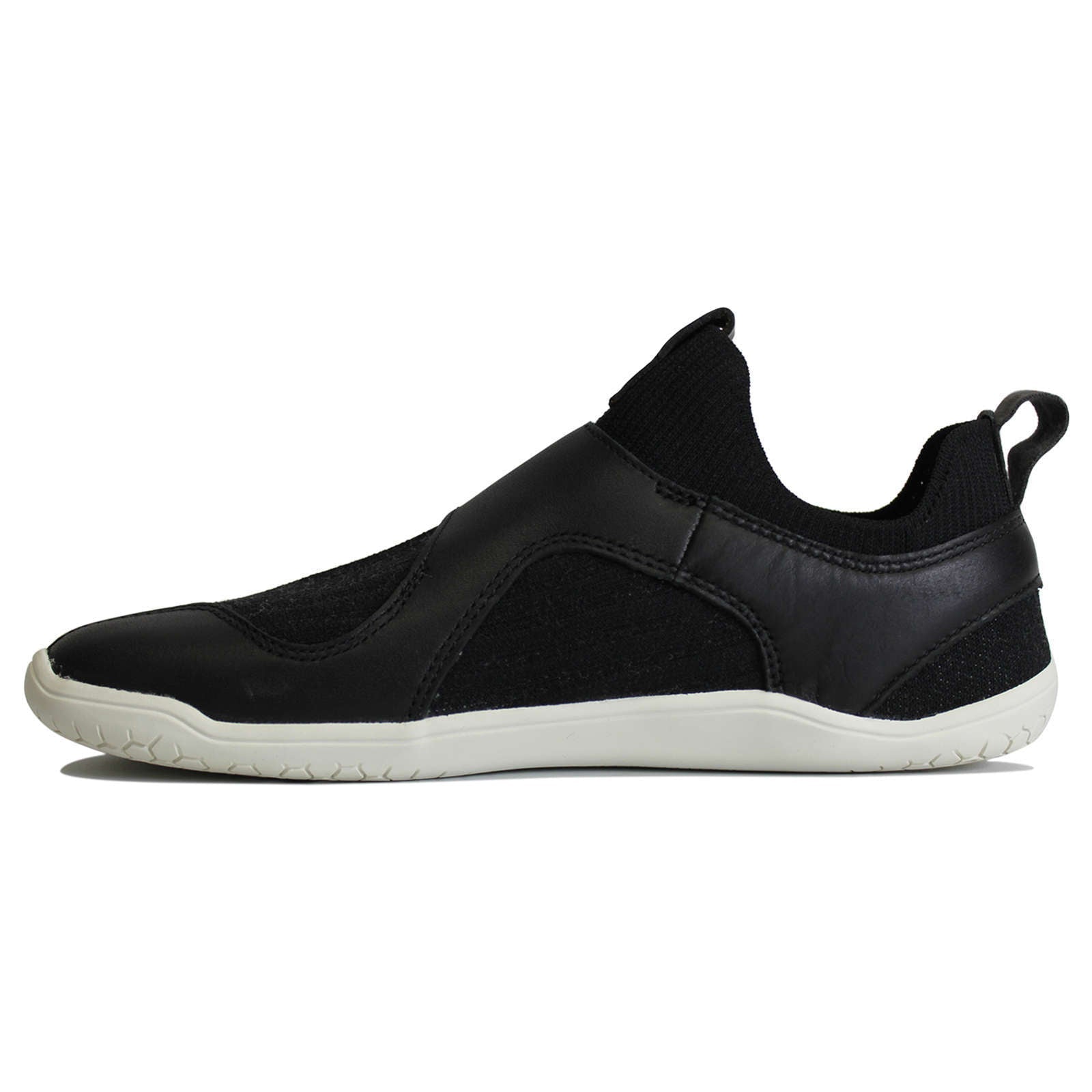 Vivobarefoot Primus Knit EZ Leather Textile Mens Sneakers#color_obsidian