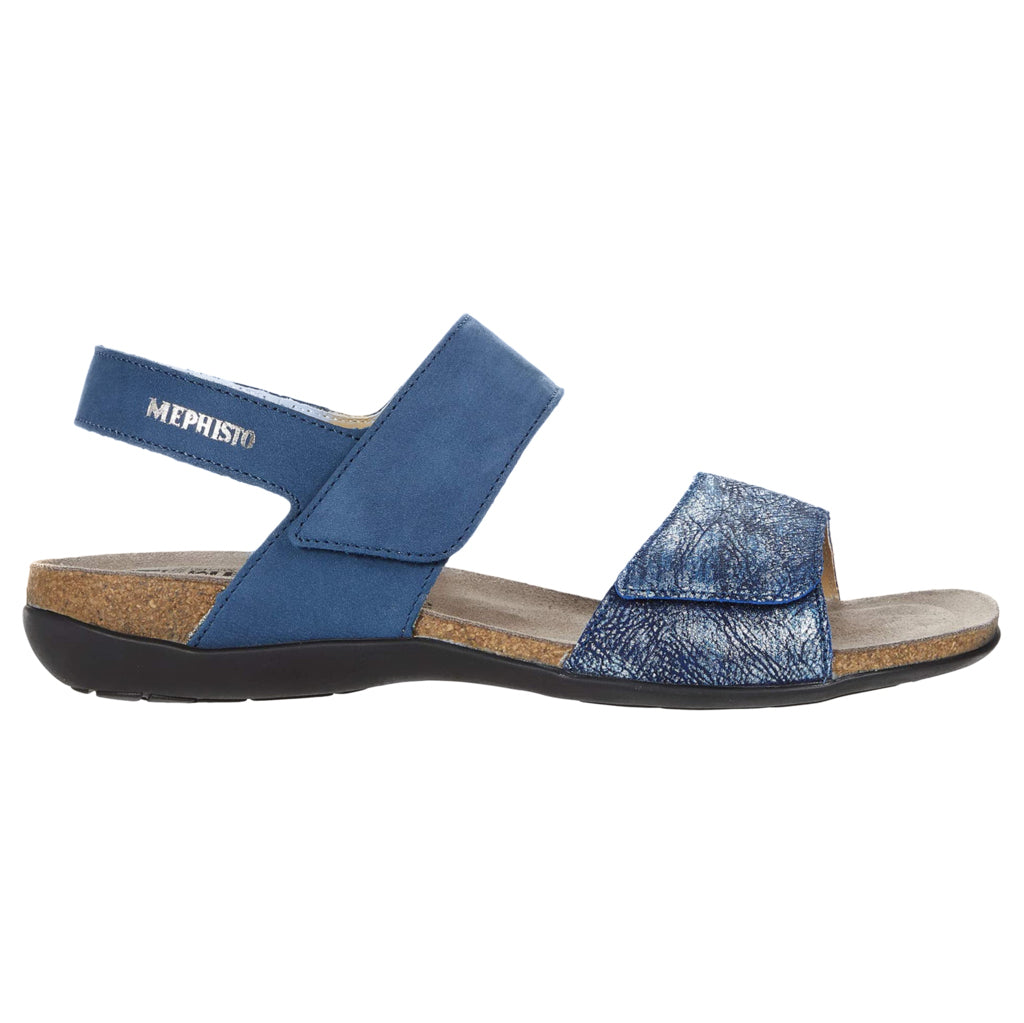 Mephisto Agave Nubuck Leather Women's Cork Sandals#color_denim