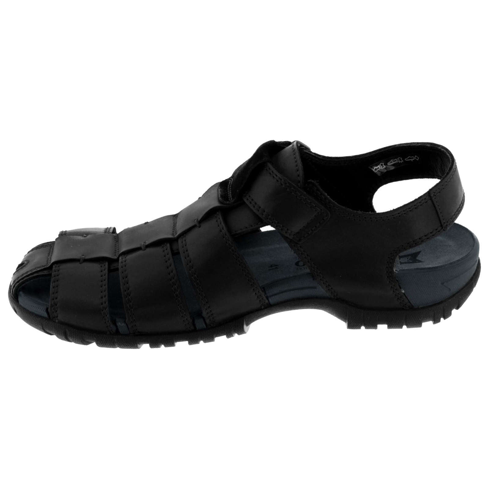 Mephisto Basile Nubuck Leather Men's Sandals#color_black